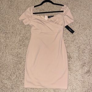Lulus keep it sweet blush pink short sleeve Bodycon mini dress in x small